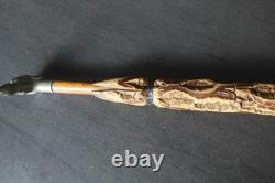 Antique trompe-l'œil umbrella cane with dog head