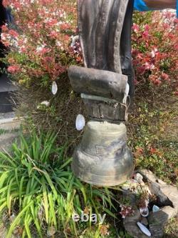 Antiques Large Bell Bronze Alpine Cowbell - Founder - Beautiful Necklace