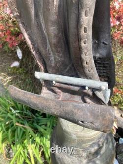 Antiques Large Bell Bronze Alpine Cowbell - Founder - Beautiful Necklace