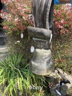 Antiques Large Bell Bronze Alpine Cowbell - Founder - Beautiful Necklace