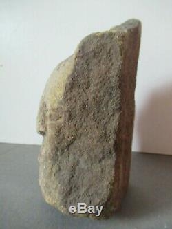 Archaic Medieval Head. Xiii-xiv. Cornerstone Ht 24cm. Base 12x9cm