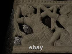 Asian Art Bas-Relief of 3 Goddesses, Sculpted Stone, Sri Lanka, Superb