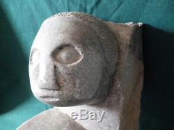Authentic Gargoyle Stone Sculpt Carved Old Gres High Time