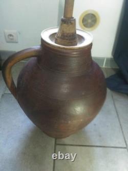 Authentic earthenware butter churn, early 20th century or late 19th century