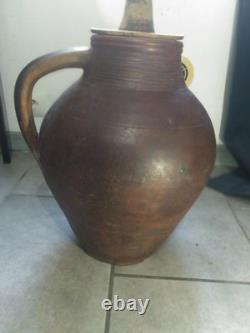 Authentic earthenware butter churn, early 20th century or late 19th century