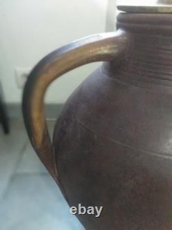 Authentic earthenware butter churn, early 20th century or late 19th century