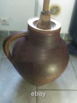 Authentic earthenware butter churn, early 20th century or late 19th century