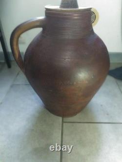 Authentic earthenware butter churn, early 20th century or late 19th century