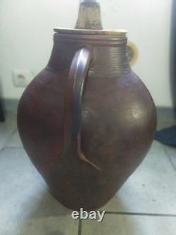Authentic earthenware butter churn, early 20th century or late 19th century