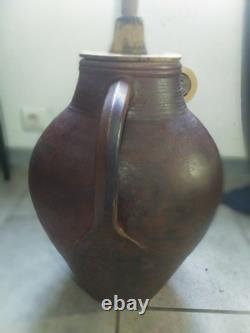 Authentic earthenware butter churn, early 20th century or late 19th century