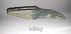Ax Heel And Norman Bronze Type Triangular Blade Green Patina