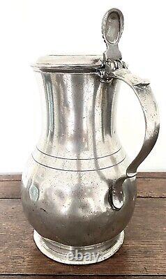 Beautiful 18th century Ath pewter jug with hallmarks