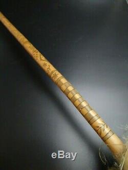 Beautiful And Rare Distaff Of Country Folk Art Upper Savoy Item Date 1891