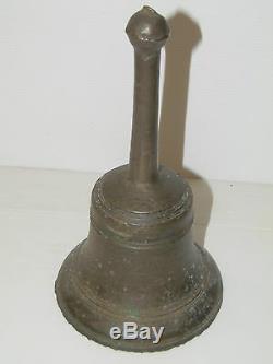 Beautiful Big Bell Hand Medieval Bronze Bell Seventeenth Collection Showcase