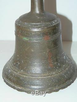 Beautiful Big Bell Hand Medieval Bronze Bell Seventeenth Collection Showcase