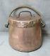 Beautiful Covered Cauldron With Copper Handle Hammered 19 Th