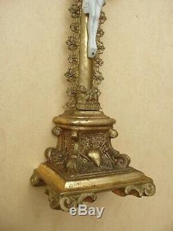 Beautiful Jansenist Crucifix Gilded With Gold Leaf Epoque Louis-philippe