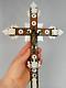 Beautiful Jerusalem Cross From The Early 19th Century Mother-of-pearl & Olive Wood Marquetry