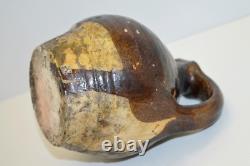 -Beautiful Jug Small Jug 18th Century Périgord Beautiful Brown Glaze Decor