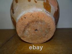 Beautiful Old Glazed Terracotta Grease Pot Yellow Toupine Southwest Southeast