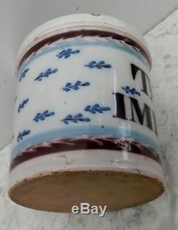 Beautiful Pot Tobacco Imperial Faience, Nevers, Empire Period, Nineteenth