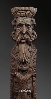 Beautiful Sculpture Wood Saint Corentin Popular Art