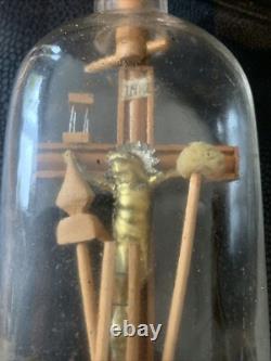 Beautiful Small Napoleon III–Era Folk Art Passion Bottle