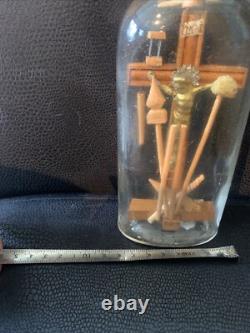 Beautiful Small Napoleon III–Era Folk Art Passion Bottle