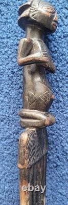 Beautiful anthropomorphic ceremonial comb Luba Congo 28cm Tribal Art Africa Art