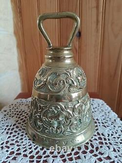 Beautiful antique bronze bell, evangelist altar bell