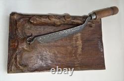Beautiful carved bread slicer, 19th century