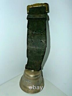 Belle Cloche Sonnailles Of Vache Ancienne Bronze Collier Cuir Deco Barn Juice