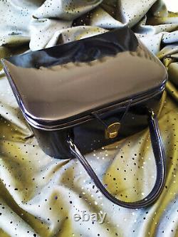 Black patent leather vanity case Élisabeth Arden Vintage 20s Art Deco