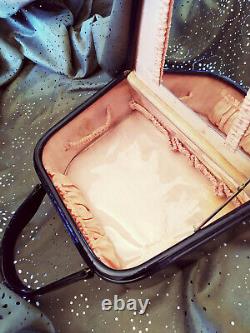 Black patent leather vanity case Élisabeth Arden Vintage 20s Art Deco