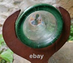 Boat 3 Mats Old Bottle Blown Glass French Art Populaire Maritime
