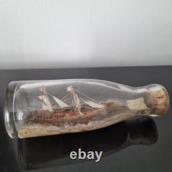 Bottle Ship Dated 1912 Made in Paris Milk Bottle Fine 19th Century