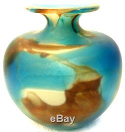 Bowl Vase 13,5 CM Glass Pasta Signed Mdina Malta