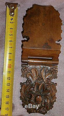 Box Watch Case Watch Wood Very Finely Carved Relief Watch Holder