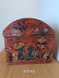 Box of Rouen, Marriage, Painted Wood, Early 19th Century