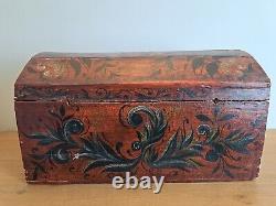 Box of Rouen, Marriage, Painted Wood, Early 19th Century