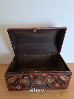 Box of Rouen, Marriage, Painted Wood, Early 19th Century