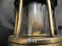 Brass Lamp Miner Glass Baccarat Mine St Etienne