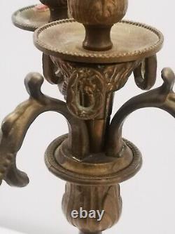 Bronze Chandelier With 5 Candle Holders