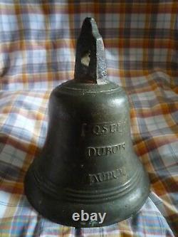 Bronze Chapel Or School Bell Joseph Dubois In Puy 18th