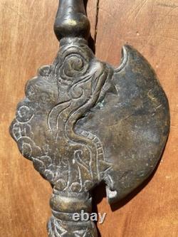 Bronze Ritual Axe, Qing Dynasty, Qianlong Emperor, 18th Century