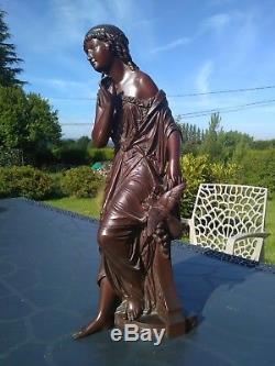 Bronze Woman Signed François Mage 1846-1910