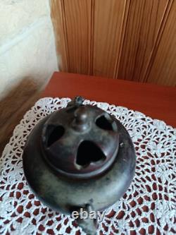 Bronze incense burner art object Asian decor Dragon
