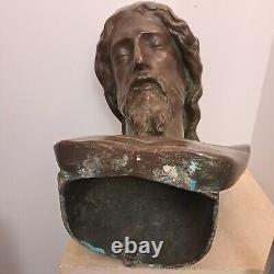 Bust of Christ/Bronze patina/Benvenuto Cellini/ Italy/Antique