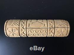 Butter Roll In Carved Wood Object Of Folk Art Tool Late Nineteenth
