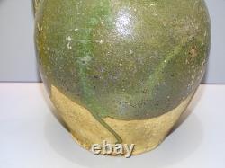 -CRUCHE TERRACOTTA CHAPEL OF POTS 18th Green Glaze GARDEN DECOR kitchen D